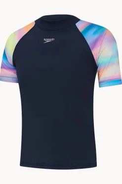 Rashies & Sunsuits|Speedo Girls Solid Suntop Peacoat