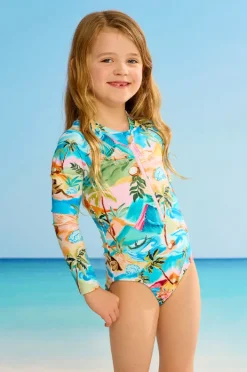 Rashies & Sunsuits|Seafolly Girls Girls South Pacific Sunsuit Multi