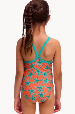 One Pieces|Funkita Girls Stars Below One Piece Orange/teal