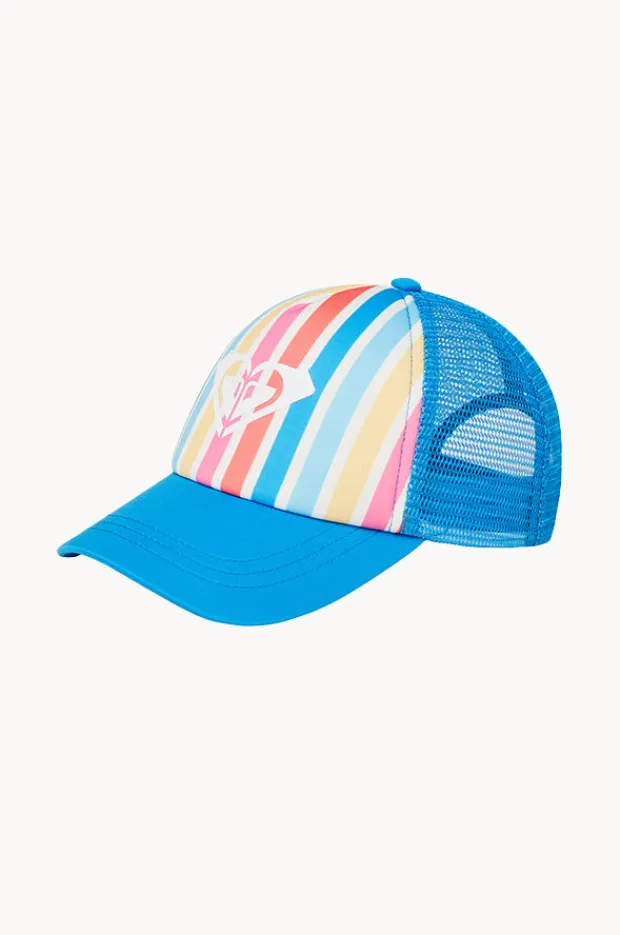 Hats|Roxy Girls Stripe Sweet Emotions Cap Blue/multi