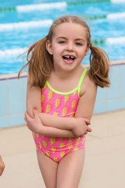 One Pieces|Funkita Girls Stunner One Piece Pink/yellow