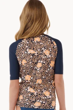 Rashies & Sunsuits|Rip Curl Girls Summer Sol Short Sleeve Suntop Navy