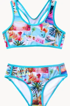 Bikini Sets|Salty Ink Girls Summer Vacay Sports Crop Set Blue/Multi