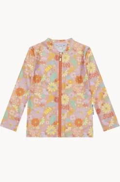 Rashies & Sunsuits|Babes In The Shade Girls Sunny Girl Suntop Orange/pink