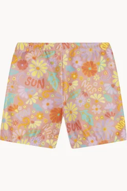 Bottoms|Babes In The Shade Girls Sunny Girl Swim Short Orange/pink