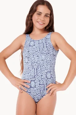 One Pieces|Rip Curl Girls Sunset Luau One Piece Blue