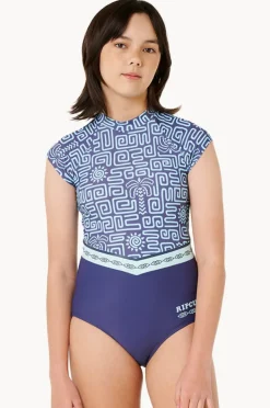 Rashies & Sunsuits|Rip Curl Girls Sunset Luau Sunsuit Navy