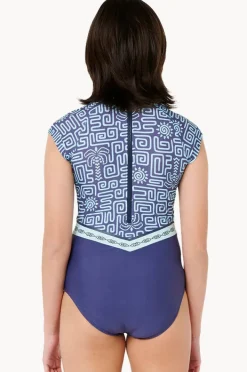 Rashies & Sunsuits|Rip Curl Girls Sunset Luau Sunsuit Navy