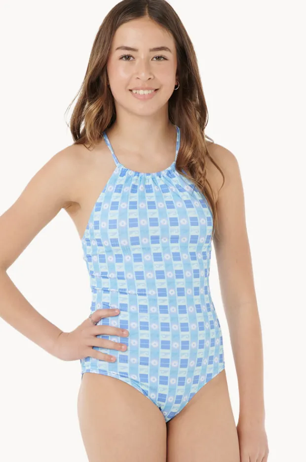 One Pieces|Rip Curl Girls Sunset Rib One Piece Aqua