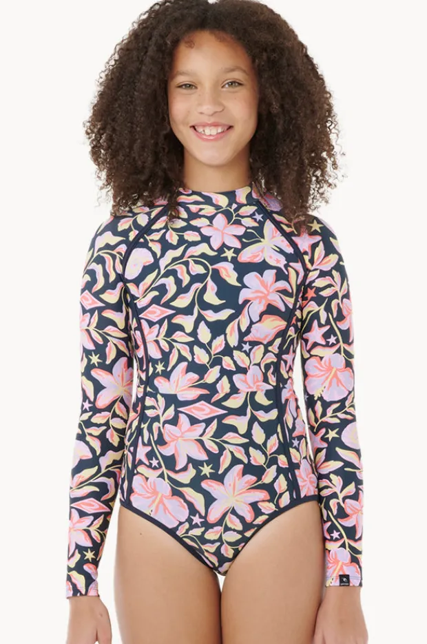 Rashies & Sunsuits|Rip Curl Girls Sunset Skies Sunsuit Navy