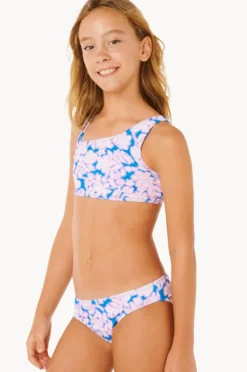 Bikini Sets|Rip Curl Girls Sunshine Squad Crop Set Elec Blue