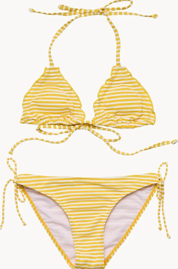 Bikini Sets|Snapper Rock Girls Sunshine Stripe Tri Set Yellow