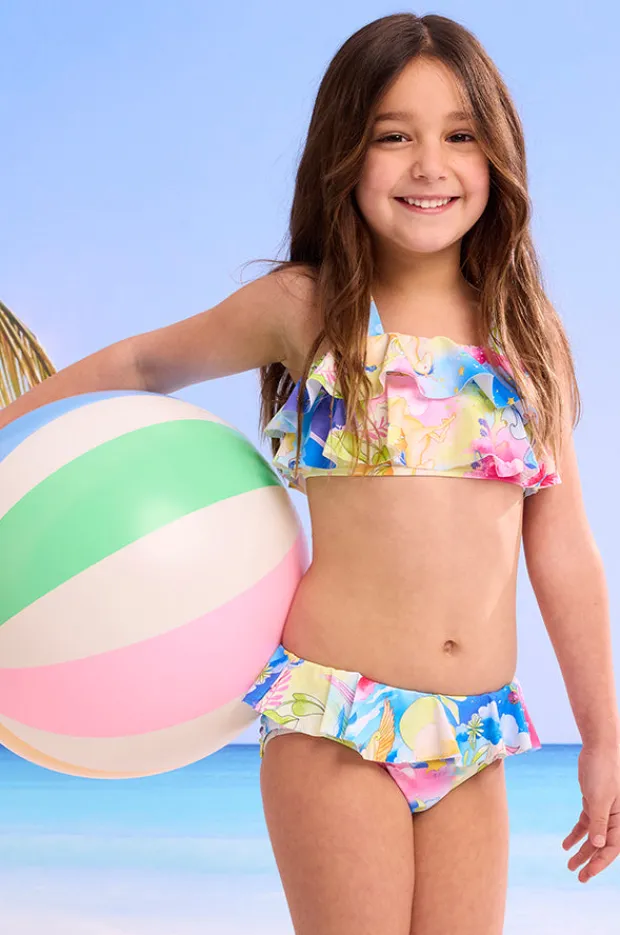 Bikini Sets|Seafolly Girls Girls Surrealism Frill Crop Set Multi