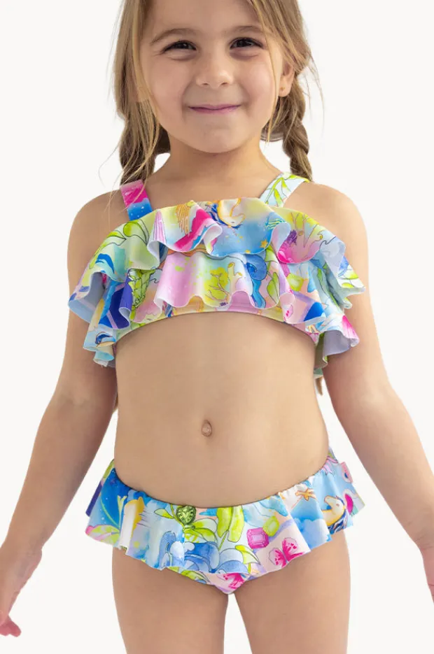 Bikini Sets|Seafolly Girls Girls Surrealism Frill Crop Set Multi