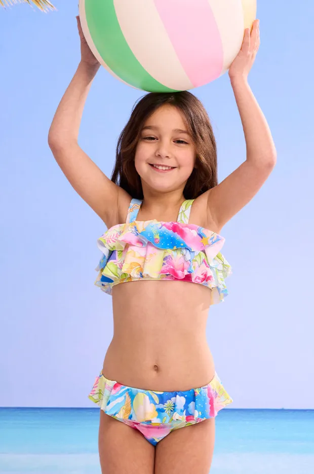 Bikini Sets|Seafolly Girls Girls Surrealism Frill Crop Set Multi