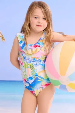 One Pieces|Seafolly Girls Girls Surrealism Frill One Piece Multi