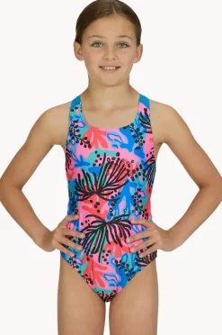 One Pieces|Zoggs Girls Sway Flyback One Piece Pink/blue