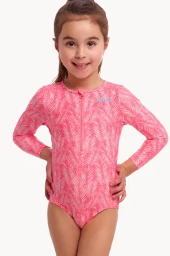 Rashies & Sunsuits|Funkita Girls Sweet Releaf Sunsuit Pink/white