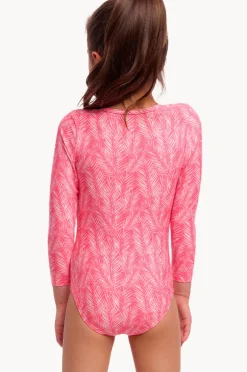 Rashies & Sunsuits|Funkita Girls Sweet Releaf Sunsuit Pink/white