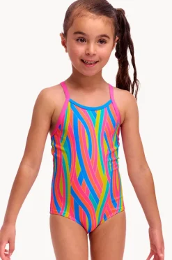 One Pieces|Funkita Girls Swirly Straws One Piece Multi