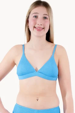 Teen Girls Separates|Base Swim Girls Textured Fixed Tri Azure