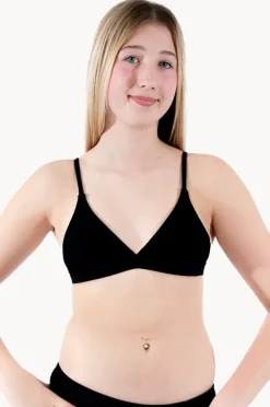 Teen Girls Separates|Base Swim Girls Textured Fixed Tri Black