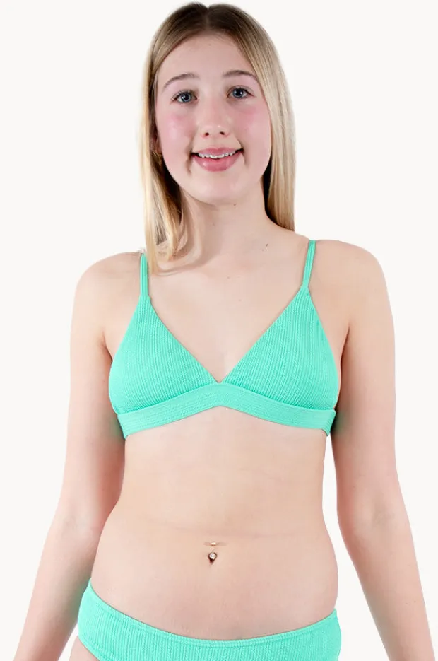 Teen Girls Separates|Base Swim Girls Textured Fixed Tri Apple