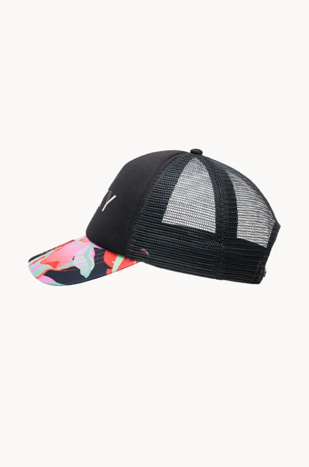 Hats|Roxy Girls The Moves Floral Honey Coconut Cap Black/multi