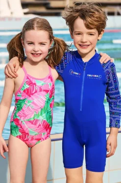 One Pieces|Funkita Girls Tropic Palm One Piece Pink/green