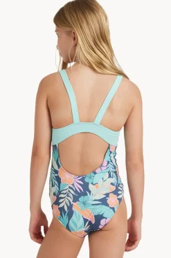 One Pieces|Roxy Girls Tropical Active One Piece Indigo