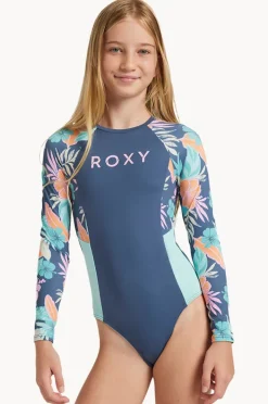 Rashies & Sunsuits|Roxy Girls Tropical Active Sunsuit Indigo