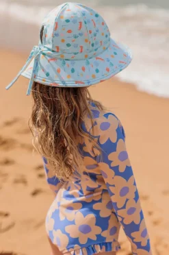Hats|Acorn Girls Tropical Reef Swim Hat Aqua
