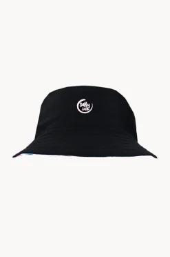 Hats|Salty Ink Girls Tropicana Bucket Hat Black