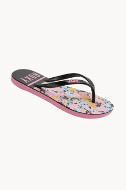 Footwear|Roxy Girls Viva Stamp II Thong Black/Multi