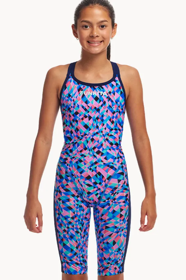 Legsuits|Funkita Girls Warp Tour Fast Legs One Piece Blue/pink