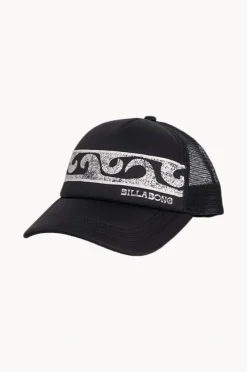 Hats|Billabong Girls Wave Fade Trucker Cap Off Black