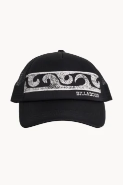 Hats|Billabong Girls Wave Fade Trucker Cap Off Black