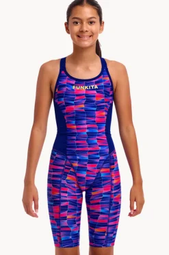 Legsuits|Funkita Girls Wet Wave Fast Training One Piece Navy/multi
