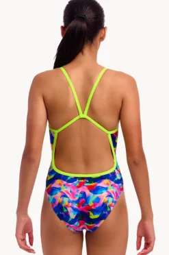 One Pieces|Funkita Girls Wet Wave Single Strap One Piece Multi