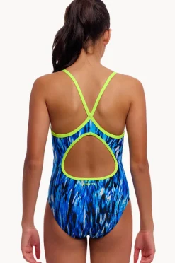One Pieces|Funkita Girls Wing Streak Diamond Back One Piece Blue