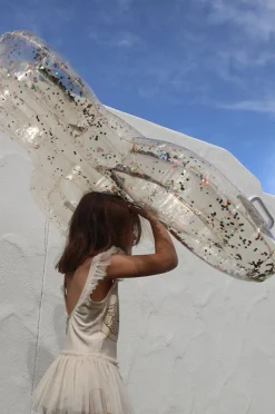 Pool Inflatables|Sunny Life Glitter Cotton Candy Kids Lie On Float Clear