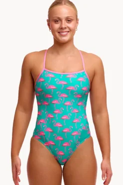 One Pieces|Funkita Go Flamingo Single Strap One Piece Teal/pink