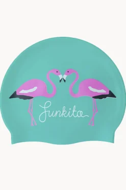 Swim Caps|Funkita Go Flamingo Swim Cap Teal/pink
