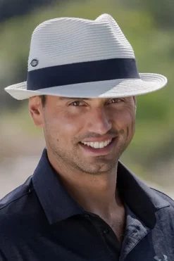 Headwear|Headwear|Rigon Harley Black Band Trilby Hat Ivory