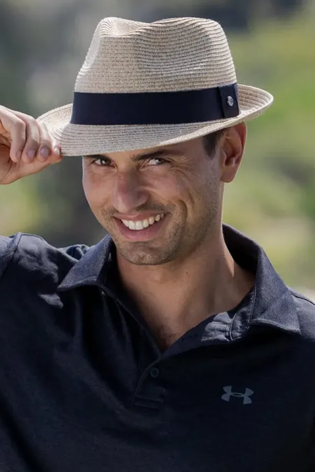 Headwear|Headwear|Rigon Harley Black Band Trilby Hat Natural