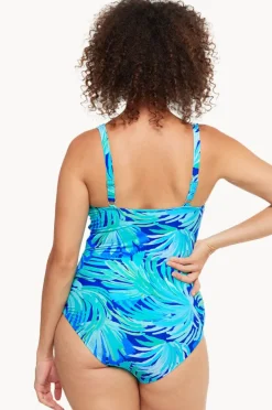 One Pieces|Togs Havana Sweetheart Ruched One Piece Green/blue
