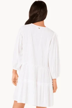 Dresses|Rip Curl Haze 3/4 Sleeve Mini Dress WHITE