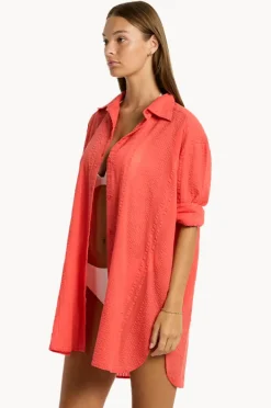 Overswim|Sea Level Heatwave Cover Up Shirt Flame