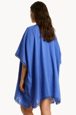 Overswim|Sea Level Heatwave Kaftan Blue