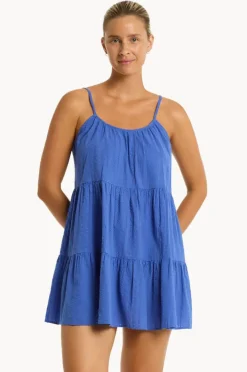 Dresses|Sea Level Heatwave Short Sundress Blue